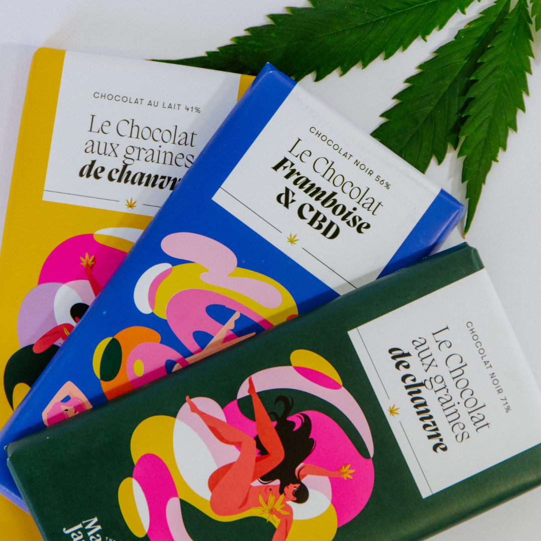 Coffret de 3 chocolats au CBD