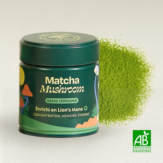 Matcha focus aux champignons